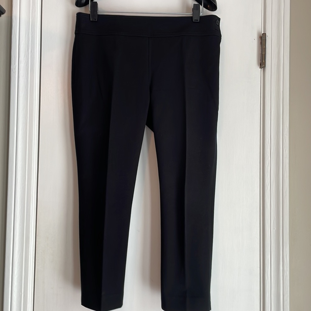 Ralph Lauren Black Flat Front Cropped Pant 4P
